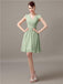 V-Neck Cap Sleeves Chiffon Bridesmaid Dresses