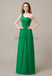 One Shoulder Chiffon Long Bridesmaid Dresses