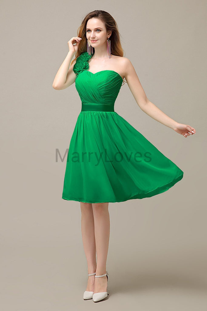 Charming One Shoulder Chiffon Bridesmaid Dresses