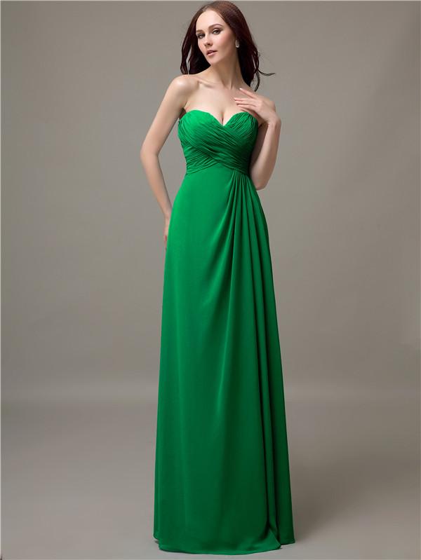 Sweetheart Neck Empire Chiffon Bridesmaid Dresses