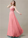 One Shoulder Chiffon Floor-Length Bridesmaid Dresses