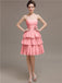 Sweetheart Pleats Short Bridesmaid Dresses