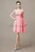 Sweetheart Neck Knee Length Chiffon Bridesmaid Dresses