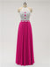 Halter Chiffon Floor Length Bridesmaid Dresses