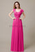 Floor Length Chiffon Bridesmaid Dresses with Pleated