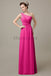 One Shoulder Long Chiffon Bridesmaid Dresses