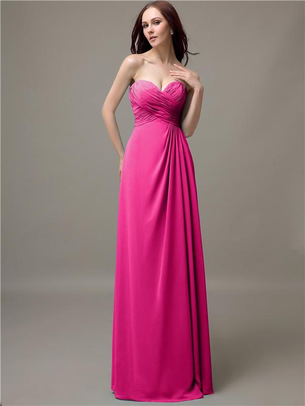 Sweetheart Neck Empire Chiffon Bridesmaid Dresses