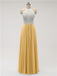 Halter Chiffon Floor Length Bridesmaid Dresses