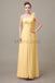 One Shoulder Long Chiffon Bridesmaid Dresses