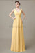 V-Neck Long Chiffon Bridesmaid Dresses