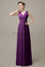 V-Neck Sleeveless Chiffon Bridesmaid Dresses