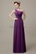 One Shoulder Long Chiffon Bridesmaid Dresses