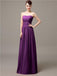 Strapless Pleats Chiffon Bridesmaid Dresses