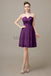 Sweetheart Neck Knee Length Chiffon Bridesmaid Dresses