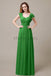 Floor Length Chiffon Bridesmaid Dresses with Pleated