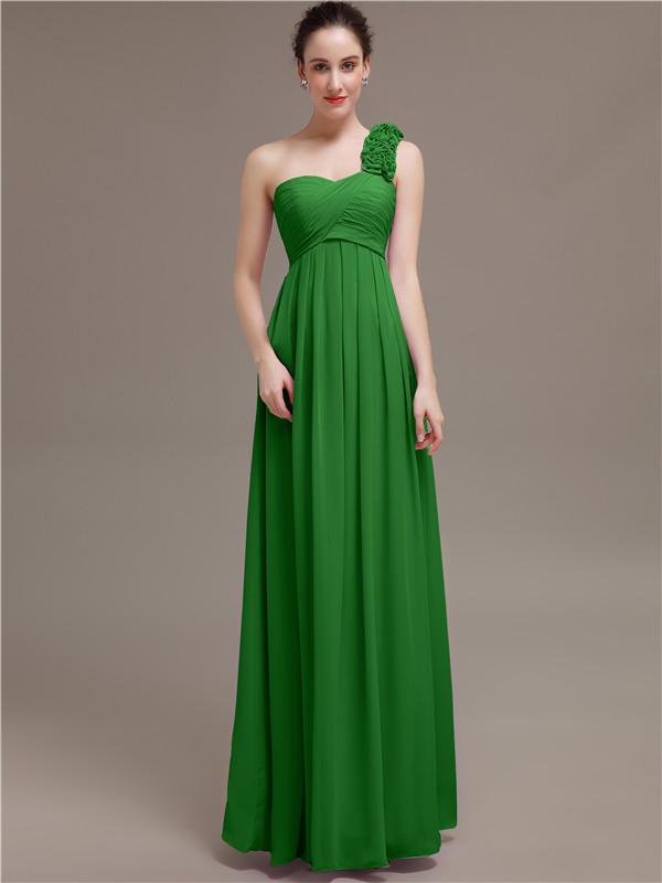 One Shoulder Chiffon Bridesmaid Dresses