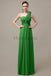 One Shoulder Chiffon Floor Length Bridesmaid Dresses