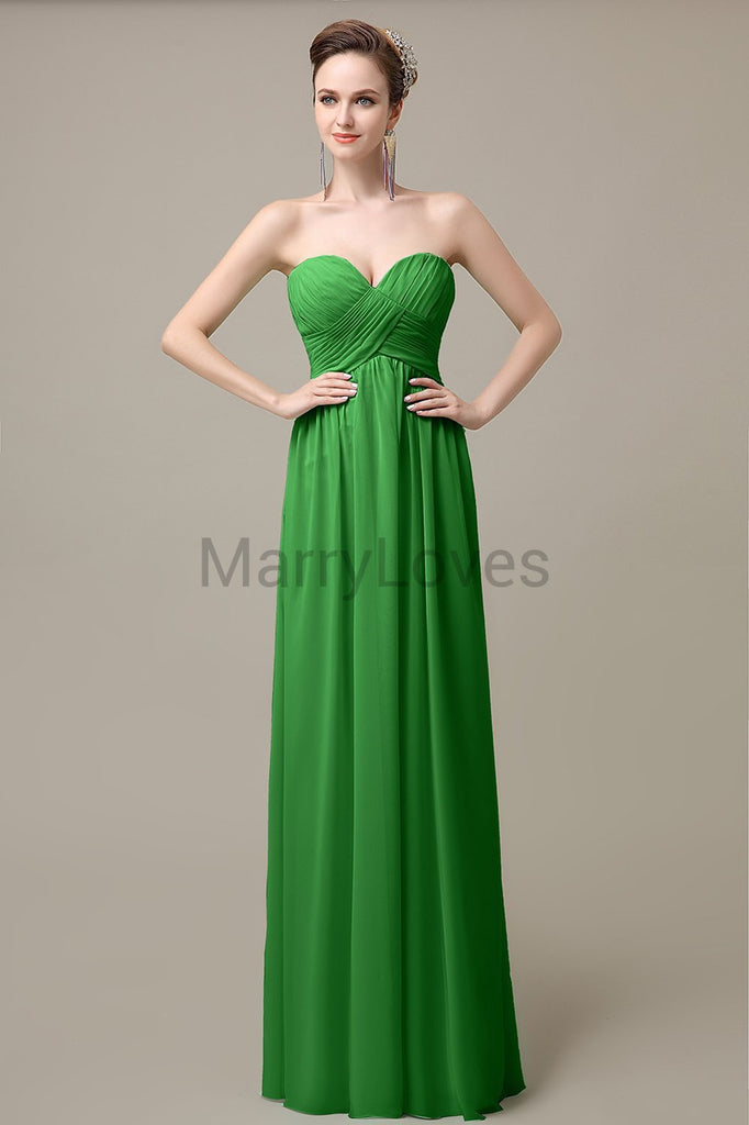 Sweetheart Pleats Cheap Bridesmaid Dresses