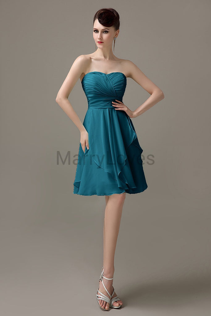 Sweetheart Chiffon Short Bridesmaid dresses