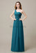 One Shoulder Chiffon Long Bridesmaid Dresses