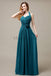 Halter A-line Pleats Chiffon Bridemaid Dresses