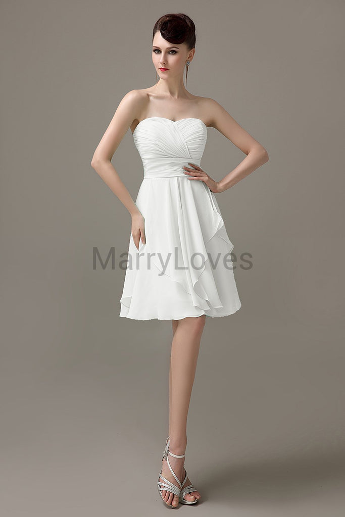 Sweetheart Chiffon Short Bridesmaid dresses