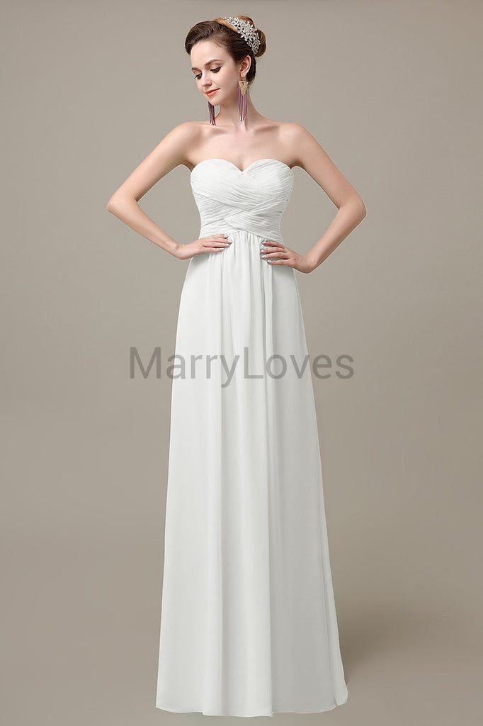 Sweetheart Sleeveless Chiffon Bridesmaid Dresses