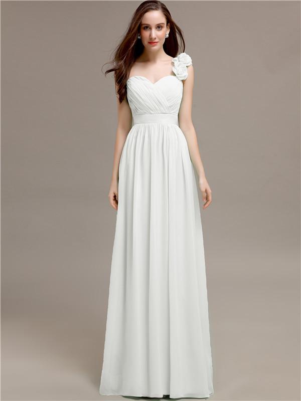 Sweetheart A-line Flower Appliques Bridesmaid Dresses