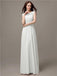 Floor-length Cap Sleeves Appliques Chiffon Bridesmaid Dresses