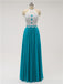 Halter Chiffon Floor Length Bridesmaid Dresses