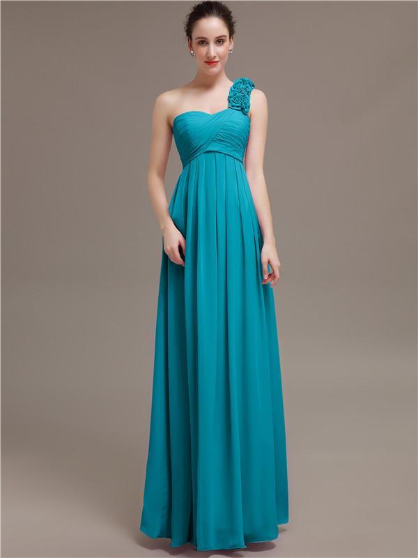 One Shoulder Chiffon Bridesmaid Dresses