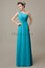 One Shoulder Long Chiffon Bridesmaid Dresses