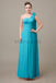 One Shoulder Long Chiffon Bridesmaid Dresses