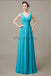 V-Neck Long Chiffon Bridesmaid Dresses