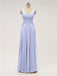 V Neck Chiffon Floor Length Bridesmaid Dresses