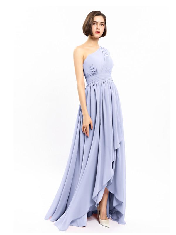 One-shoulder High-low Chiffon Bridesmaid Dresses