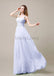 Square Neck Pleats Floor Length Bridesmaid Dresses