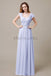 Floor Length Chiffon Bridesmaid Dresses with Pleated