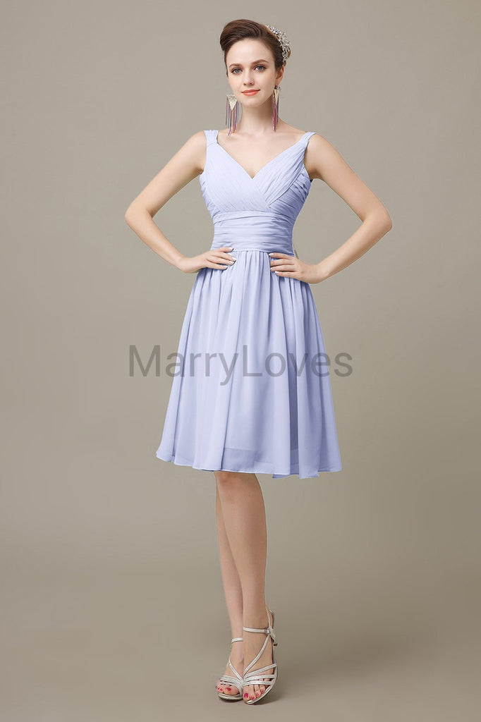 V-Neck Chiffon Bridesmaid Dresses