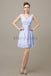 V-neck Chiffon Short Pleats Bridesmaid Dresses