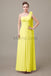 One Shoulder Long Chiffon Bridesmaid Dresses