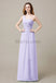 One Shoulder Chiffon Long Bridesmaid Dresses