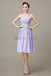 Strapless Pleats Short Bridesmaid Dresses