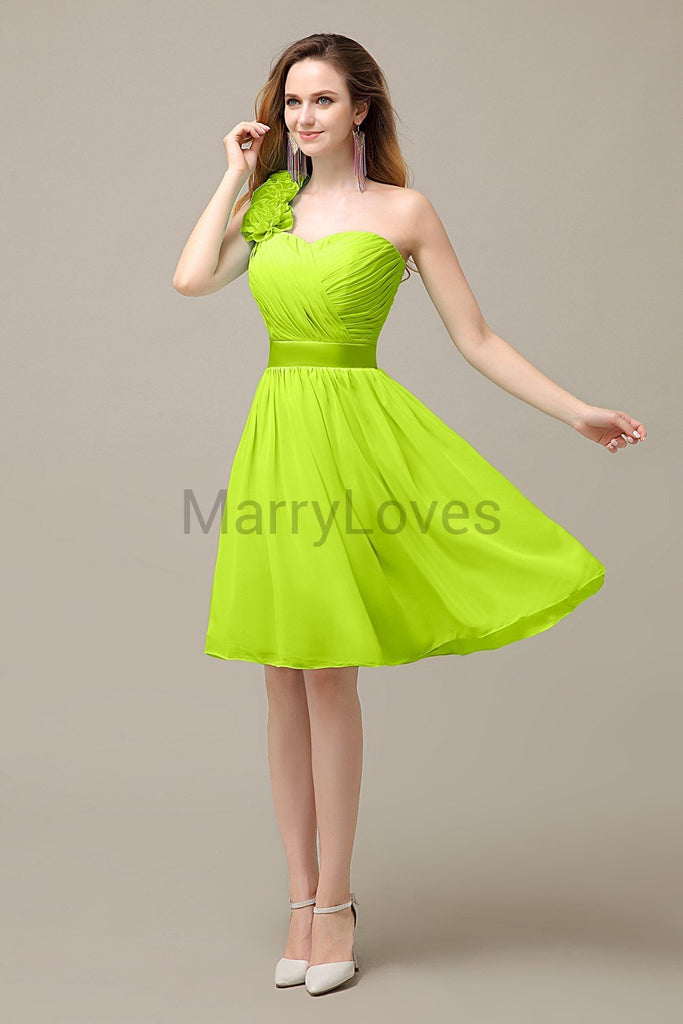 Charming One Shoulder Chiffon Bridesmaid Dresses