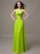 A-line Jewel Neck Floor-length Bridesmaid Dresses