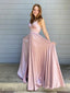 V-Neck A-line Formal Evening Long Prom Dresses, MR7015