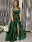 Evening Party Dresses, A-Line Satin Long Evening Prom Dresses, MR7018