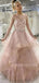 Sexy Backless A-Line Long Evening Prom Dresses, Cheap Custom Prom Dresses, MR7091