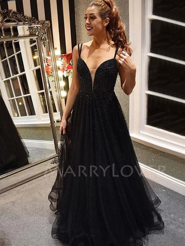 Sexy Backless V Neck Long Evening Prom Dresses, Cheap Custom Prom Dresses, MR7130