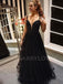 Sexy Backless V Neck Long Evening Prom Dresses, Cheap Custom Prom Dresses, MR7130